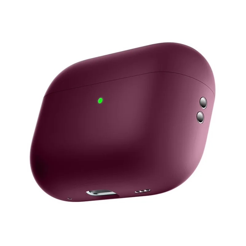 For AirPods Pro 2 Silicone Case Anti-Fall Anti-Dust Bluetooth-compatible Earphone Headphone Earbud Cover - Wine Red
