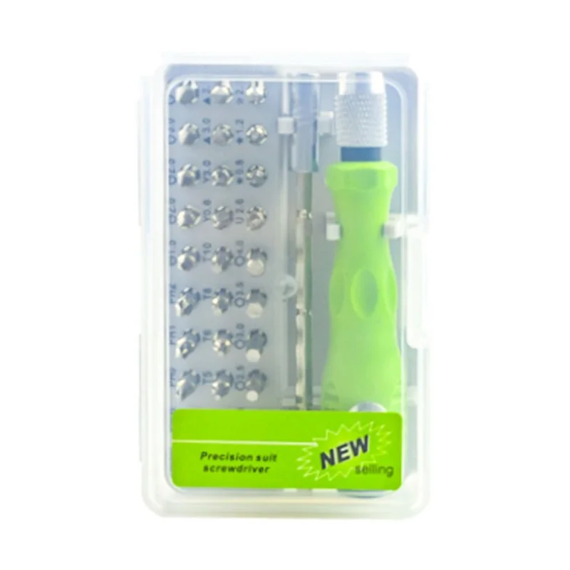 32 em 1 Chave de Fenda de Precisão Definir Kit de Ferramentas de Reparo e Desmontagem Para o Telefone de Relógio - Verde