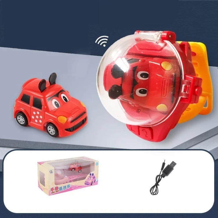 Mini Remote Control Car Watch Toy 2.4 GHz Cute Wrist Racing Car Watch Children Birthday Gift - Red Mini