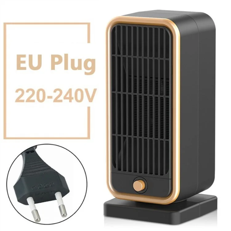 Chauffage Électrique Céramique Intérieur PTC Chauffage Rapide Small Chauffage Pour le Bureau de la Chambre Utilisation Intérieure - le Noir / Bouchon ue