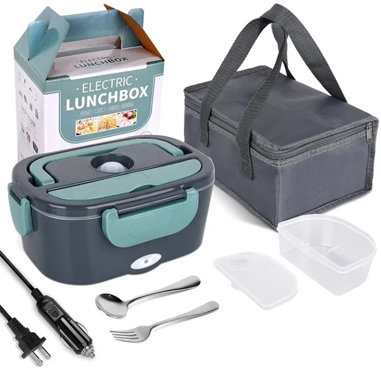 Boîte à Lunch Chauffée Set Microwave Food Warmer 304 Conteneur en Acier Inoxydable Pour le Travail du Camionneur (pas de Certification Fda) - Bouchon ue