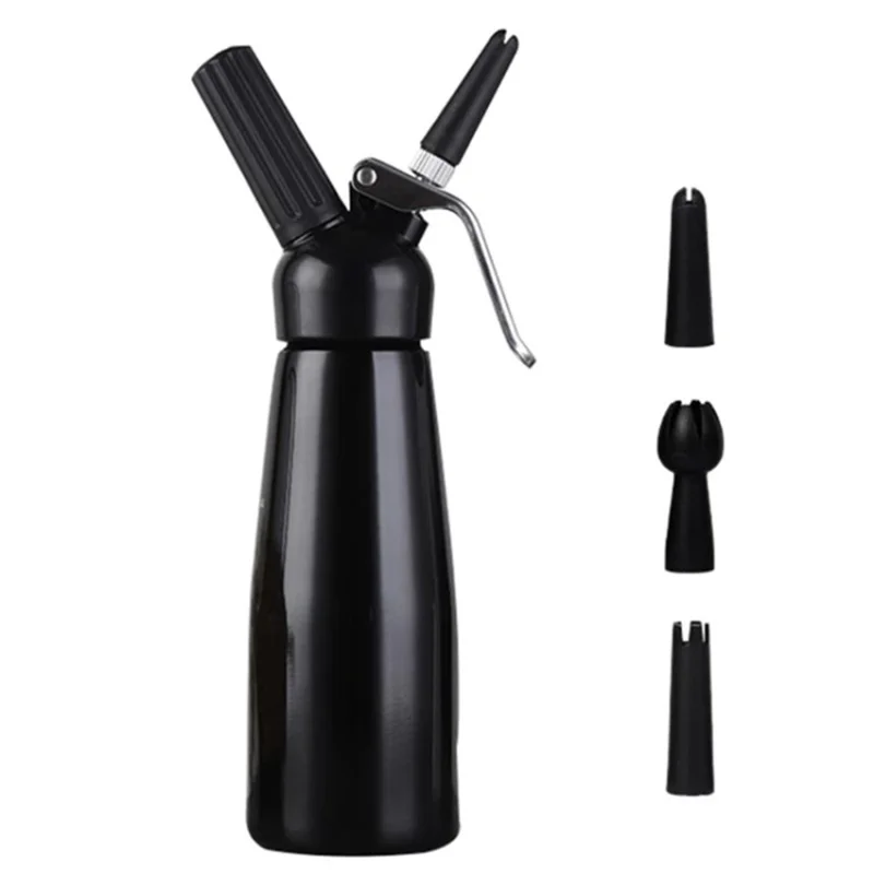 Cream Dispenser Professional de Aluminio Crema Para Crema Para Crema Para el Hogar (sin Bpa, Sin Certificación de la Fda) - Negro