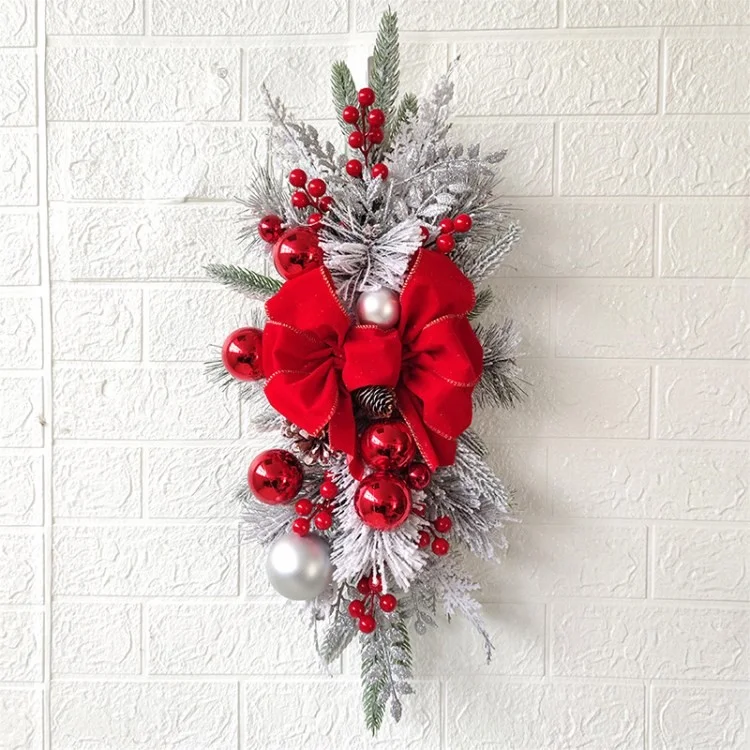 Christ Christmas LED LED Lighted Natal Garland Christmas Indoor Outdoor Decoration For Front Door Festa de Natal - Vermelho