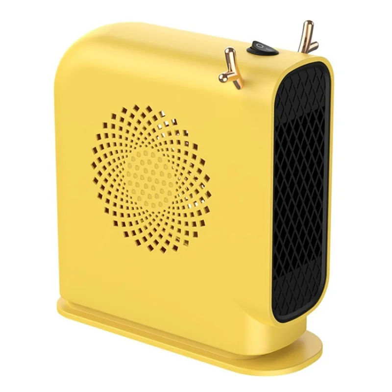 Portable Electric Space Heater Fast Heating Air Heater for Office Room Desk Indoor Use - Yellow / EU Plug