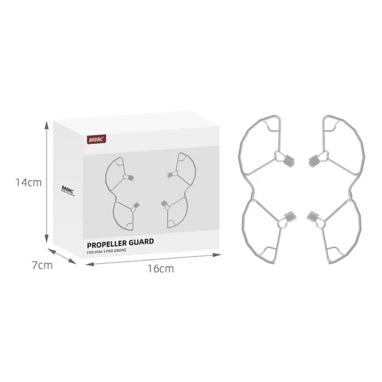 BRDRC Drone Propeller Guards Bumper Protection Prop Protector Safety Accessory for DJI Mini 3 Pro - Grey