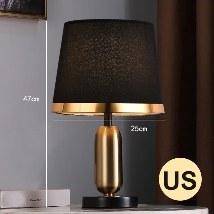 Touch Control Table Lamp Vintage Dimmable Martide Lamp - Стиль а / Черный / us Plug