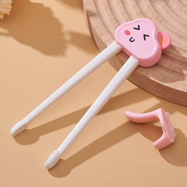 1Pair Kids Training Chopsticks Süßes Lernen Häuten Helfer Wiederverwendbare Kinder-essstäbchen (bpa-frei, Keine Fda-zertifizierung)- Green
