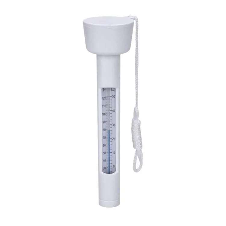Water Temperature Thermometer Easy Accurate Readings Large Floating Pool Thermometer - White