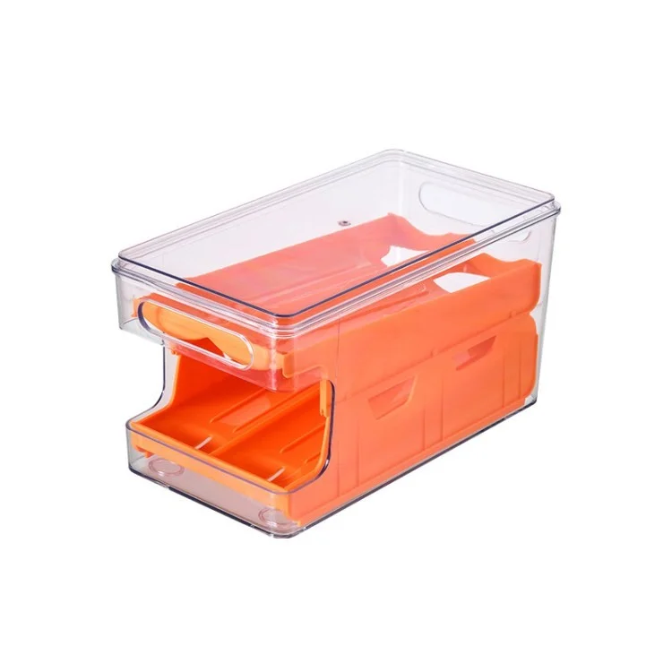 Egg Holder for Refrigerator 2-Layer Large Capacity 24 Egg Container Storage Box Organizer Bin (BPA-Free, NO FDA Certification) - Orange