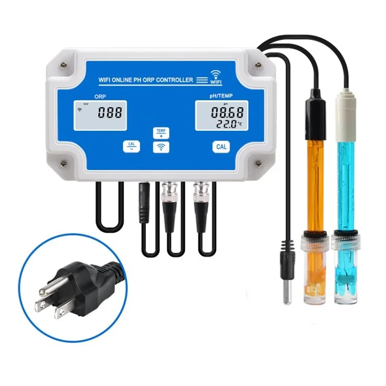 2839 3-in-1 Smart WiFi Detector di Qualità Dell'acqua PH ORP Temp Temp Meter Controller All'acqua Monitorare Monitoraggio Multiparametro Analyzer D'acqua - Spina Degli Stati Uniti