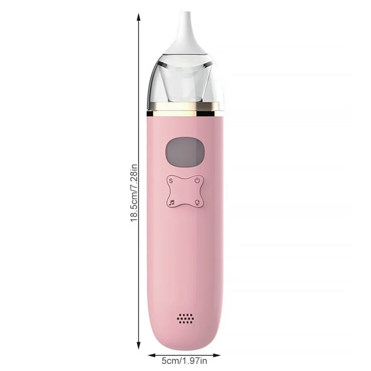 Infant Nasal Aspirator Baby Silicone Electric Nose Aspirator Baby Nose Sucker Automatic Nose Cleaner - Pink