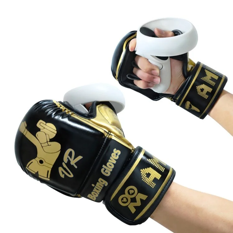 AMVR 1 Pair Boxing Gloves for Pico 4 / NEO 3 / Oculus Quest 2 Touch Controllers, Thai Kickboxing MMA Martial Arts Workout Gloves Training Gloves Toys