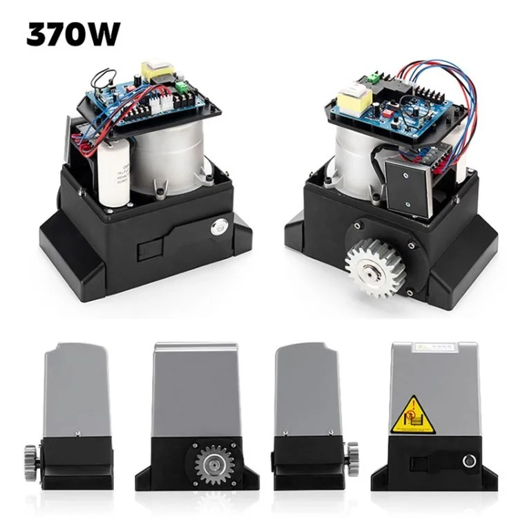 370W / 550W 800-1200kg Kit de apertura de puerta corredera eléctrica automática con 2 controles remotos Sensor infrarrojo Kit de hardware de operador de puerta - 370W
