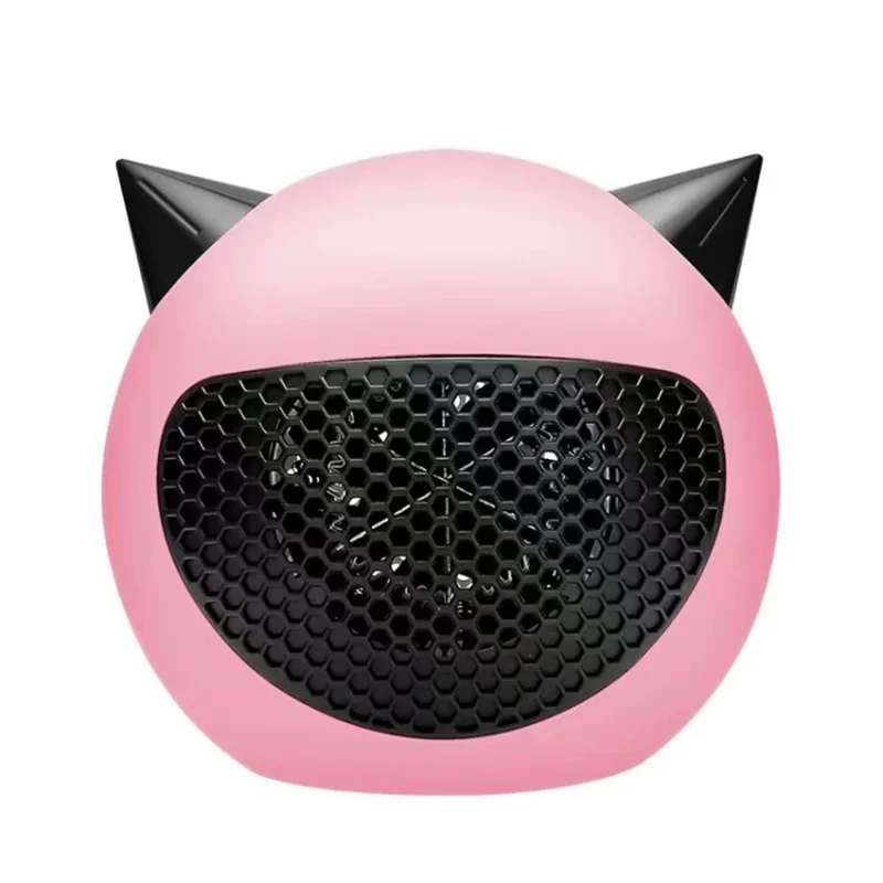 Portable Cute Space Heater Small Mini Desktop Air Heater for Home Bedroom Office Desk - Pink / US Plug