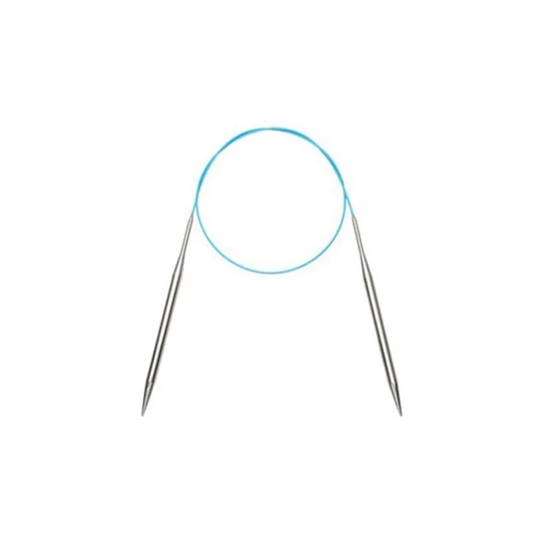 100cm Stainless Steel Circular Knitting Needle Crochet Yarn Needles Round Weaving Pin - 7mm