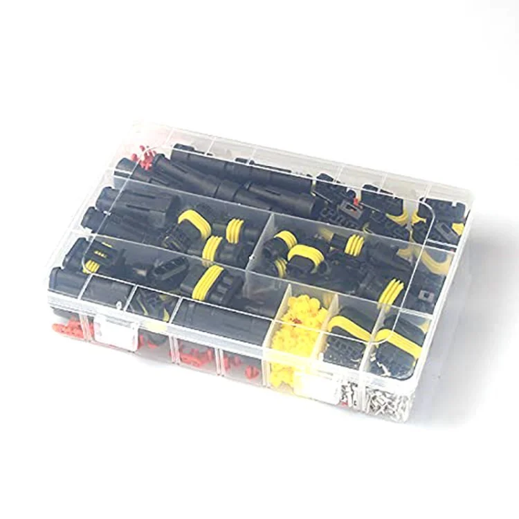 Connecteur de Câble de Voiture Étanche Set Automotive Electrical Wire Connector Plug Kit 1 / 2 / 3 / Connecteurs à 4 Broches Masculins et Femelles - 352 Pcs / Positionner