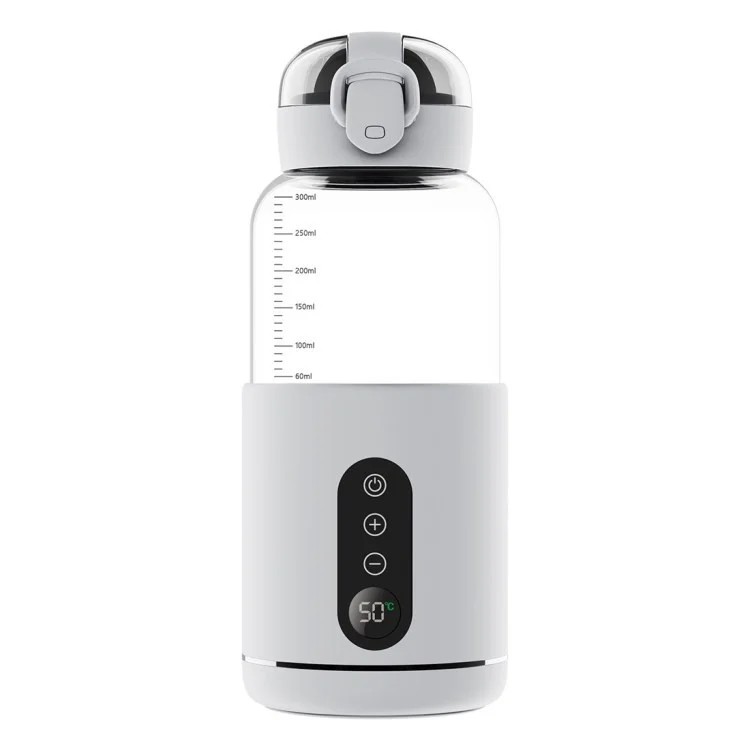 Portable Baby Water Bottiglia Per Latte di Riscaldamento a Tazza Per Neonati Nutriti di Latte Elettrico Ricaricabile - Bianca