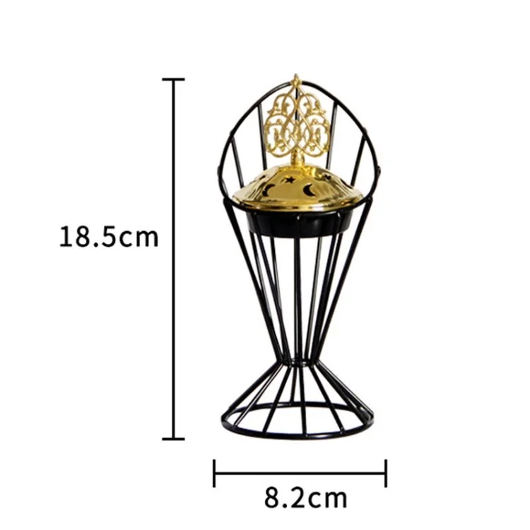 Soportista de Incienso de Metal Portátil Incienso Incienso de Incienso de Incienso Decoración de Escritorio Para el Escritorio Para Yoga, Spa & Aromaterapia - Negro