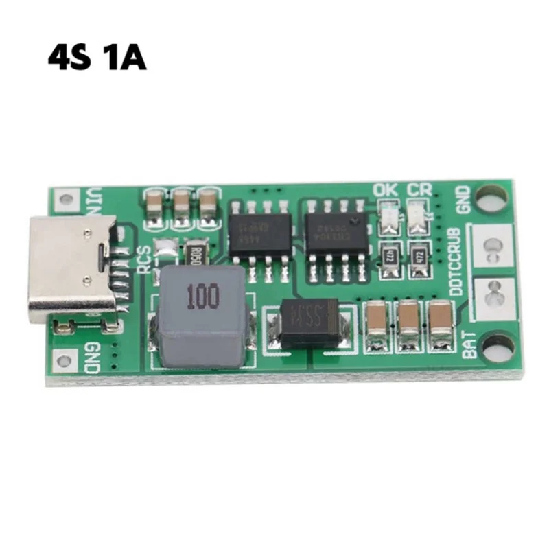 2S / 3S / 4S Charging Module Battery Charging Board Type-C Step-Up Boost Module 18650 Lithium Battery Charger Module -  4S 1A