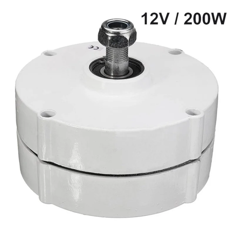 Permanent Magnet Generator 12V / 24V 100W / 200W High Efficiency 3-Phase Electric AC Alternator - 200W / 12V