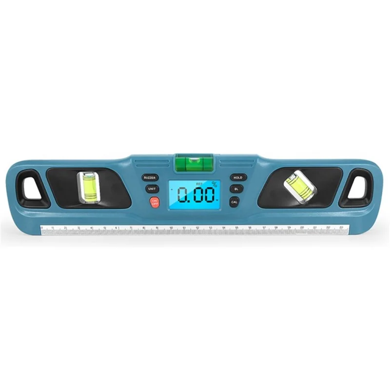 HW-200 Elektrische Spiegelwinkel-steigungsskala Lineal Digital Spirit Level Neigung Des Winkels Gauge Finder - Cyan