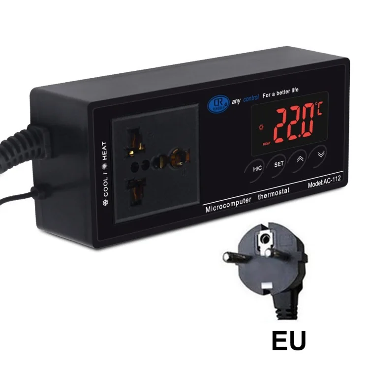 AC-112 Digital Thermostat Reptile Aquarium Tank Temperature Controller - EU Plug