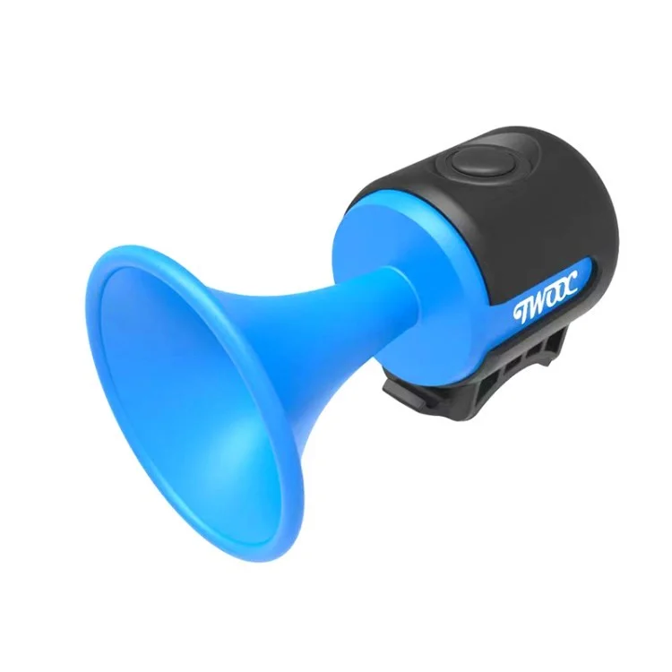 TWOOC Electric Bicycle Horn 120dB Loud Bike Bell with Elastic Straps and Anti-slip Pad - Blue