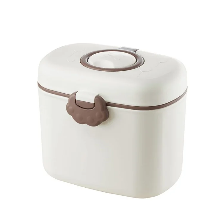 12x9.5x10.5cm Baby Formula Dispenser Portable Travel Milk Power Storage Container (BPA-Free, NO FDA Certification), Size: L / 12x9.5x10.5cm- White