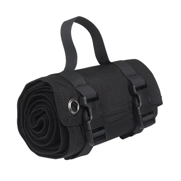 Camping Mat Outdoor Picnic Blanket Portable Foldable Waterproof Beach Blanket Pad Camping Hiking Festivals - Black