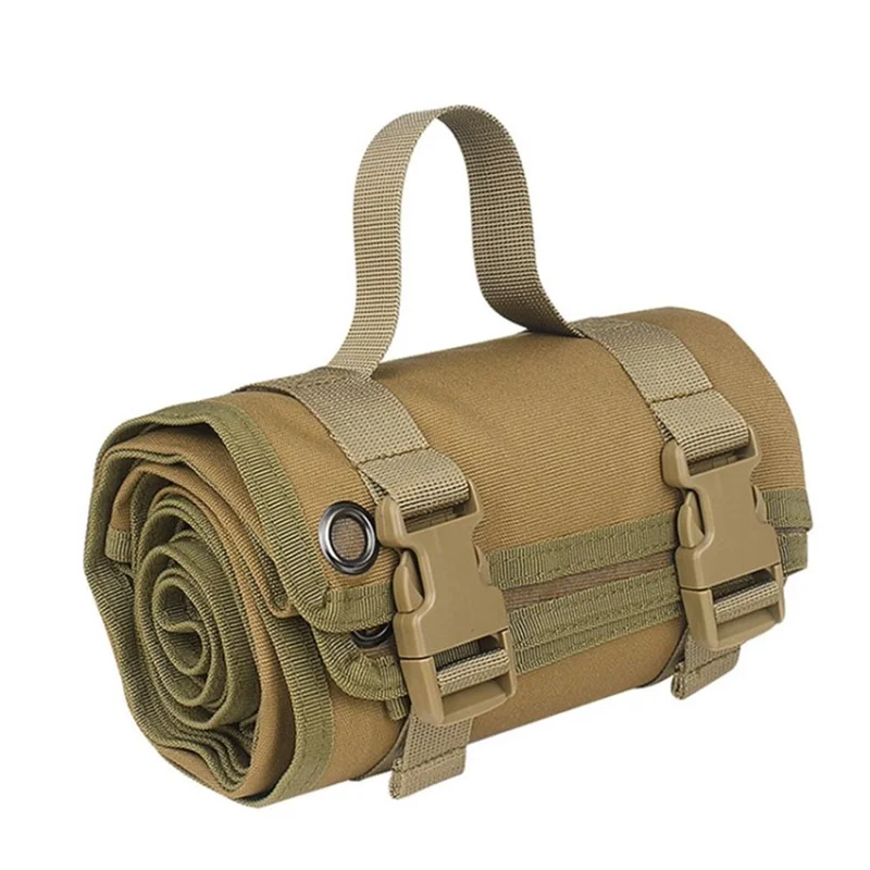 Camping Mat Outdoor Picnic Blanket Portable Foldable Waterproof Beach Blanket Pad Camping Hiking Festivals - Khaki