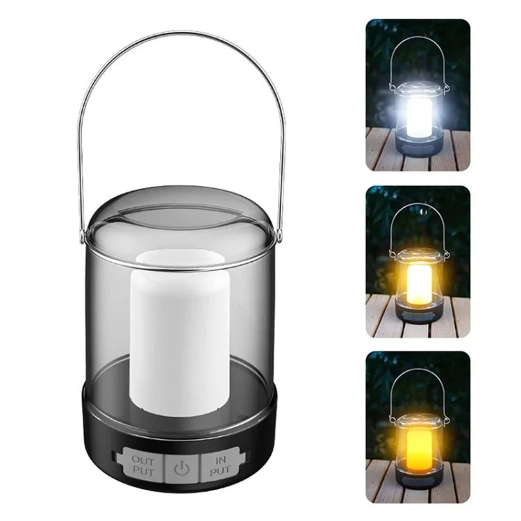 LED Portable LED Camping Lantern USB Rechargéable Lumière de Tente Extérieure Pour la Randonnée, la Pêche et la Maison