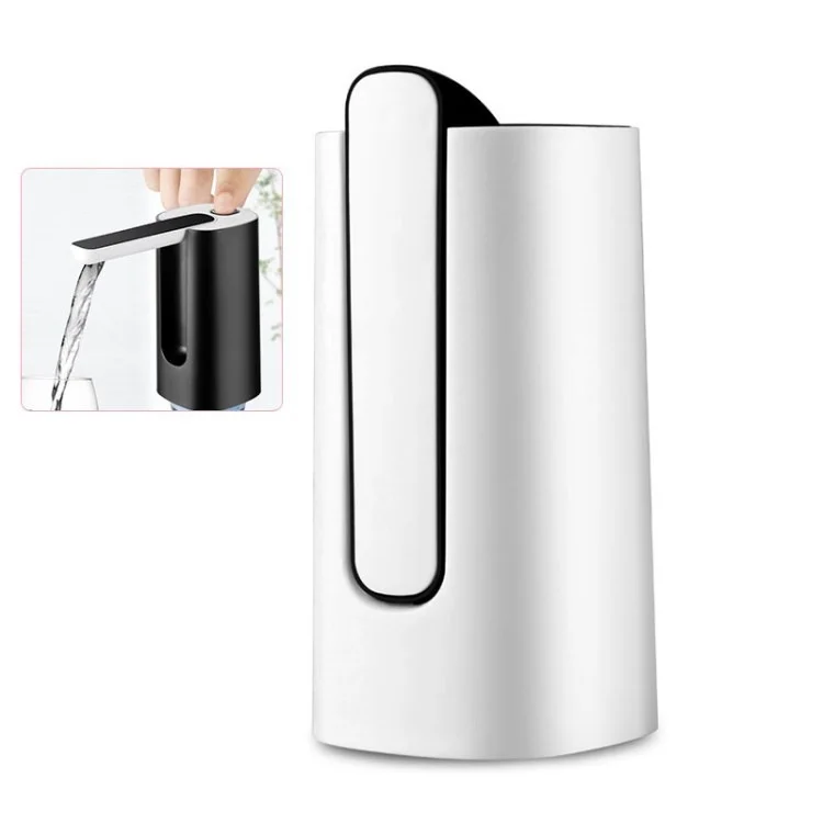 Electric Water Bottle Pump USB-Charging Foldable Drinking Water Dispenser Pump (BPA-Free, without FDA Certificate) - White