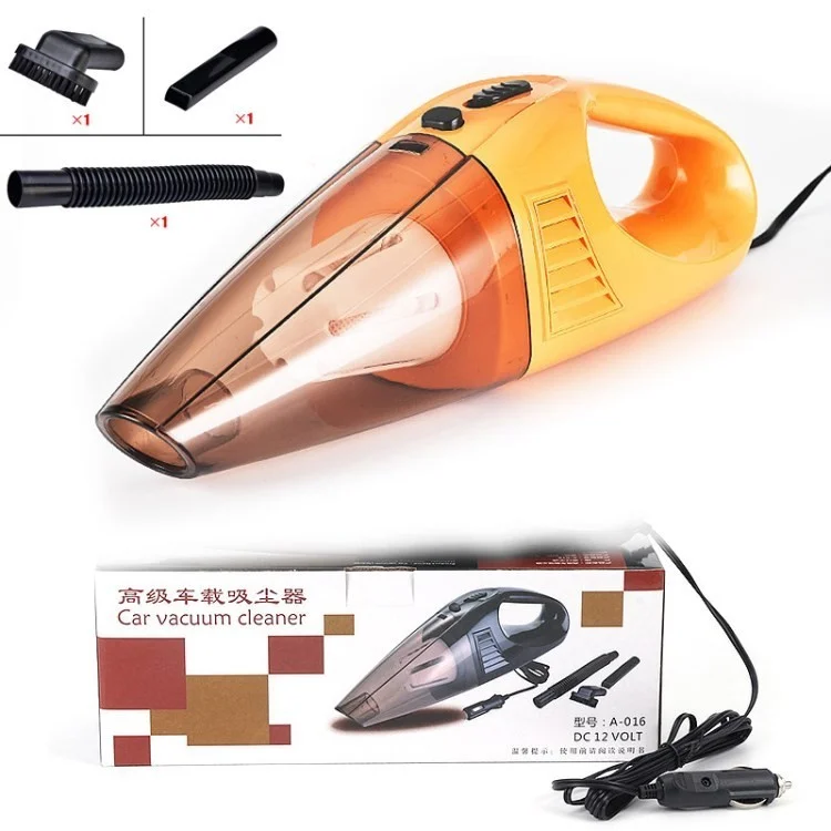 Portable Handheld Vacuum Strong Suction Car Vacuum Cleaner for Homes / Offices - Wired / Orange