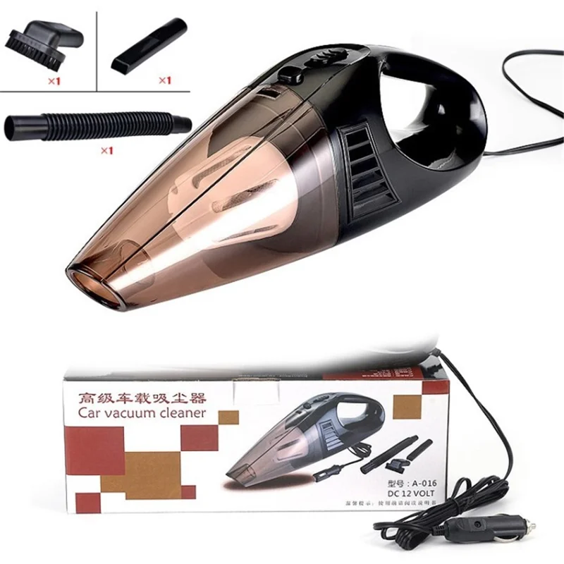 Portable Handheld Vacuum Strong Suction Car Vacuum Cleaner for Homes / Offices - Wired / Black