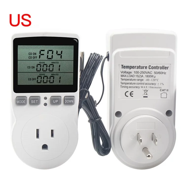 Digital Temperatur Controller Outlet Socket Thermostat Outlet Plug Mit Timer - US -stecker