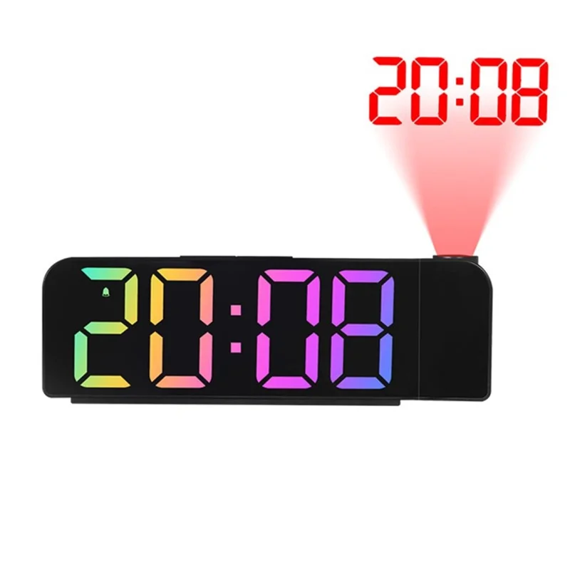 8013 Projection Alarm Clock LED Digital Clock Table Clock with Temperature Display - Style D