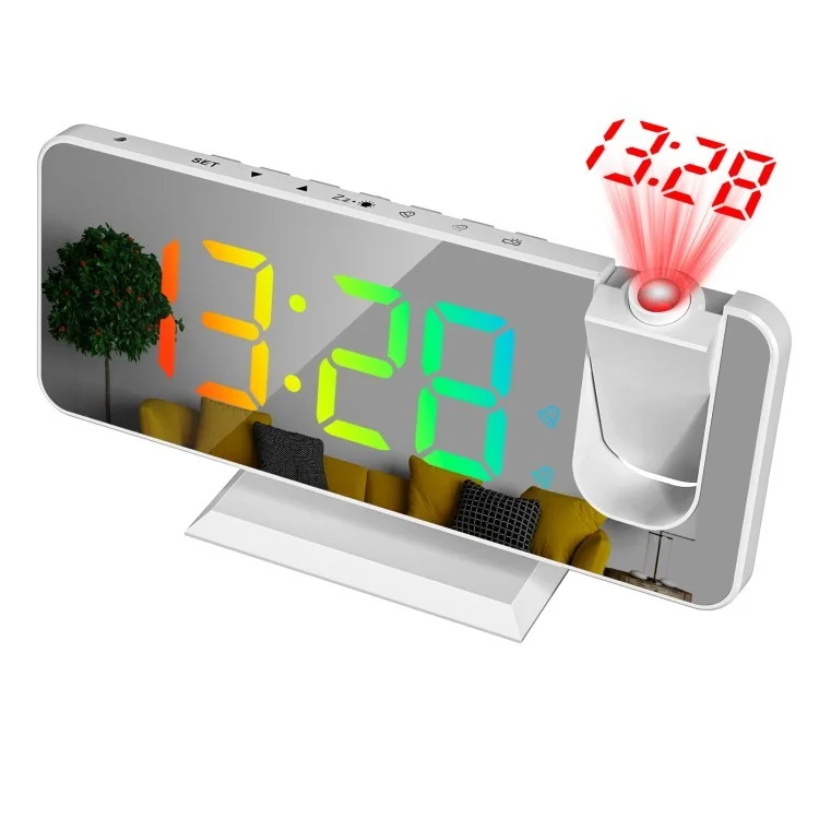 EN8827A-RGB Home Digital Allow Alock Mirroir Mirroir de Sonce Chord - Blanche