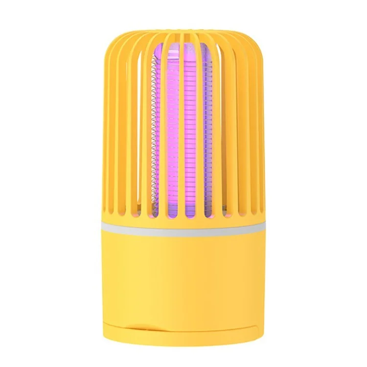 Electric Mosquito Light Lamp USB Rechargeable Outdoor Indoor Electric Insect Bug Zapper - Yellow