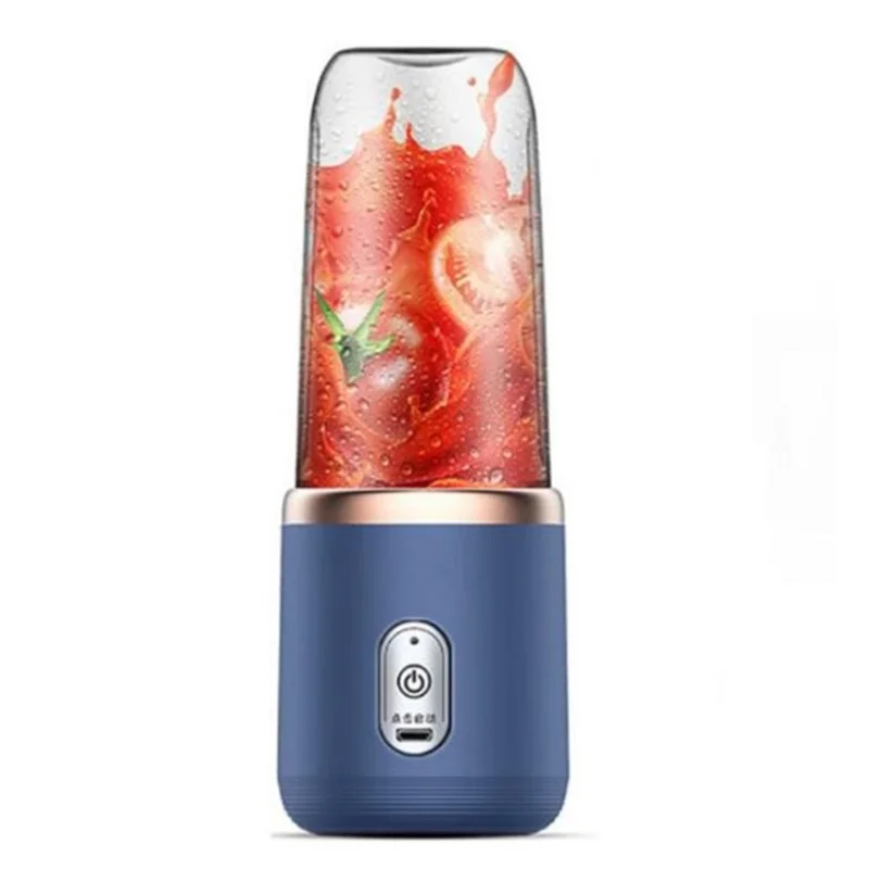 400ml Electric Citrus Juicer Machine Portable Blender Rechargeable Lemon Squeezer (BPA-Free, NO FDA Certification) - Blue / No Cover