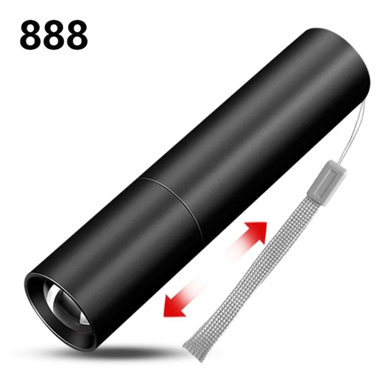 LED Flashlight Mini Portable Rechargeable Flashlight for Outdoor Fishing Camping - Style B / 888