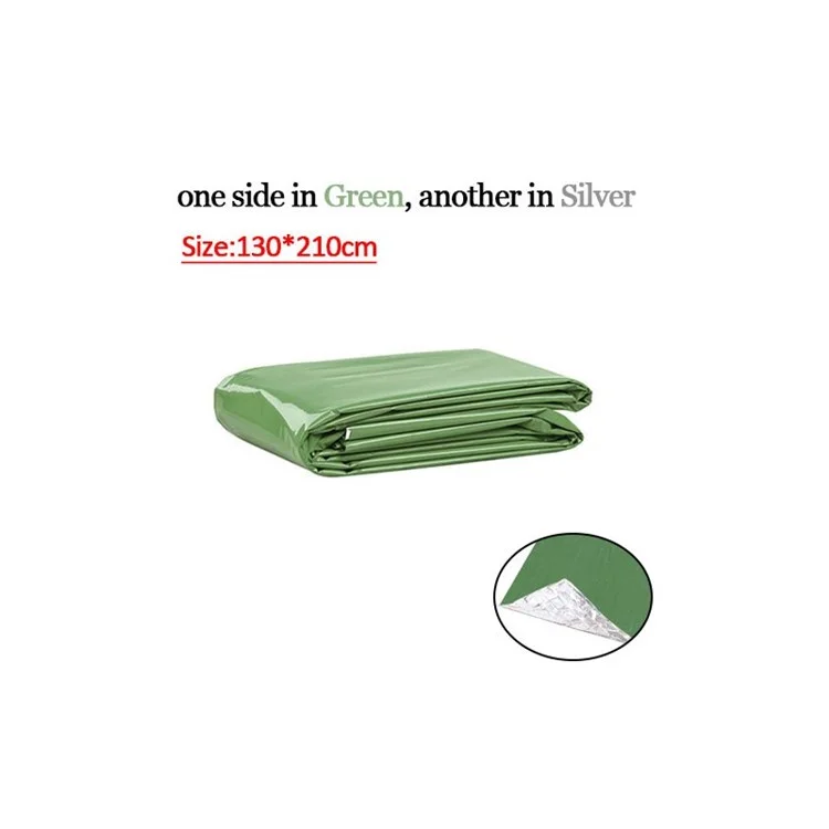 Couverture D'urgence Pliante de Survie Extérieure Rescue Premier Aide Couverture Thermique, 130x210 cm - Vert