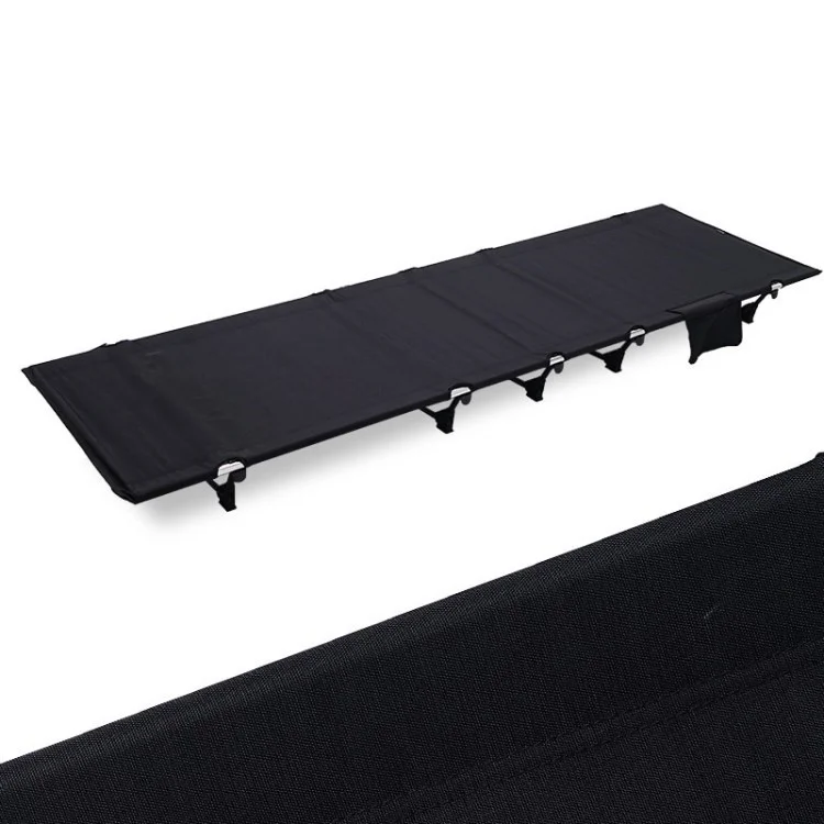Camping Cot Sleeping Cot Portable Folding Bed for Camping Outdoor Travel - Black