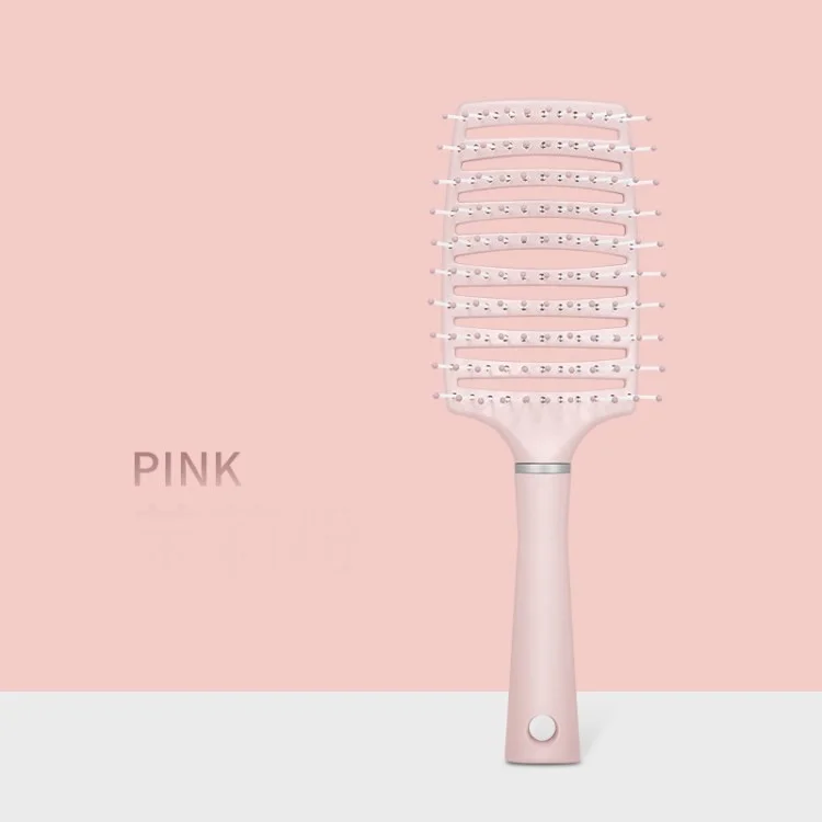 Big Curved Comb Detangling Hair Brush Hair Massage Hairbrush Hairdressing Tool - Pink
