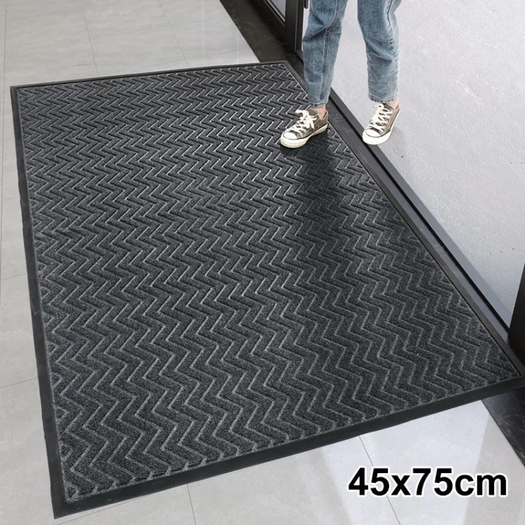 Alfombrilla de Goma de la Puerta de Polvo Que no se Desliza al Hogar de la Alfombra de la Alfombra de la Alfombra Del Hotel - Gris Oscuro / 45x75cm