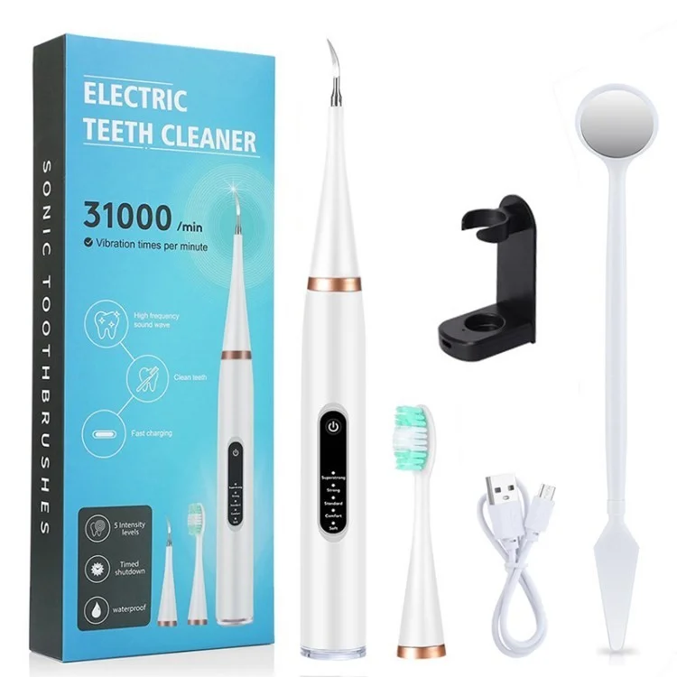 H02076 Dientes Del Removedor Tártaro Manchas de Placa Limpiador Kit de Limpieza de Dientes - Blanco / Estilo A