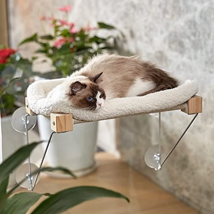 Dulcii Cordless Gat Finestra Pespolamento Comodo Seggiolino Per Amaca Con Gatto Con Ventose (MOQ: 200) - Bianco