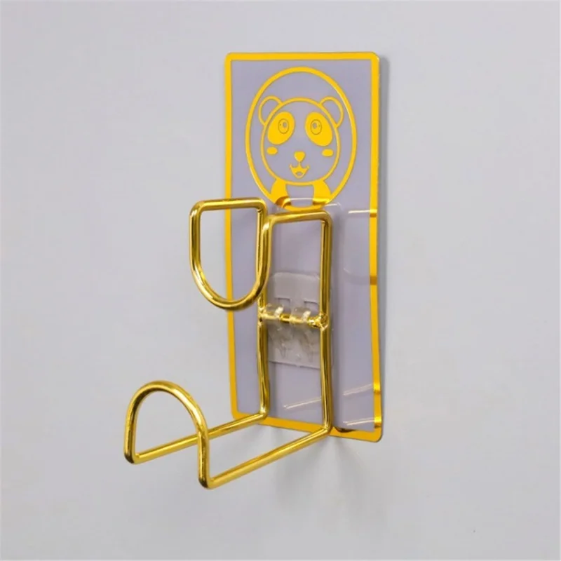 Punching-Free Bathroom Facial Grid Hook Wall-Mounted Kitchen Wall Storage Rack - Panda