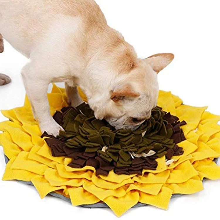Sunflower Pattern Slow Feeder Pet Snuffle Mat Prevents Boredom (MOQ: 200)