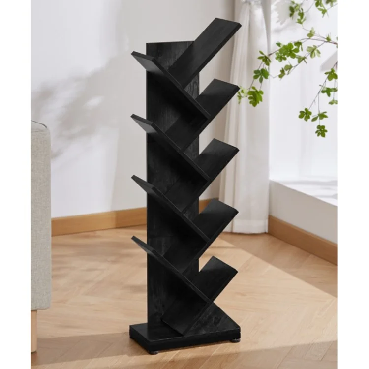 Ruboka Tree Bookshelf Storage Unit Anti-Tipping Stehbuchregal (MOQ: 300) - Schwarz