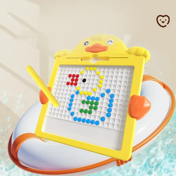 Cartoon Duck Magnetic Drawing Board Magnetic Dot Art Doodle Board for Boys Girls - Size L